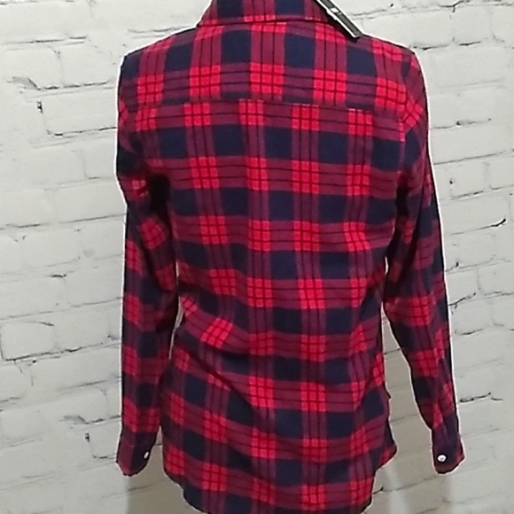 LS Pearl Snap ButtonClosure Flannel Shirt Black - Picture 6 of 12